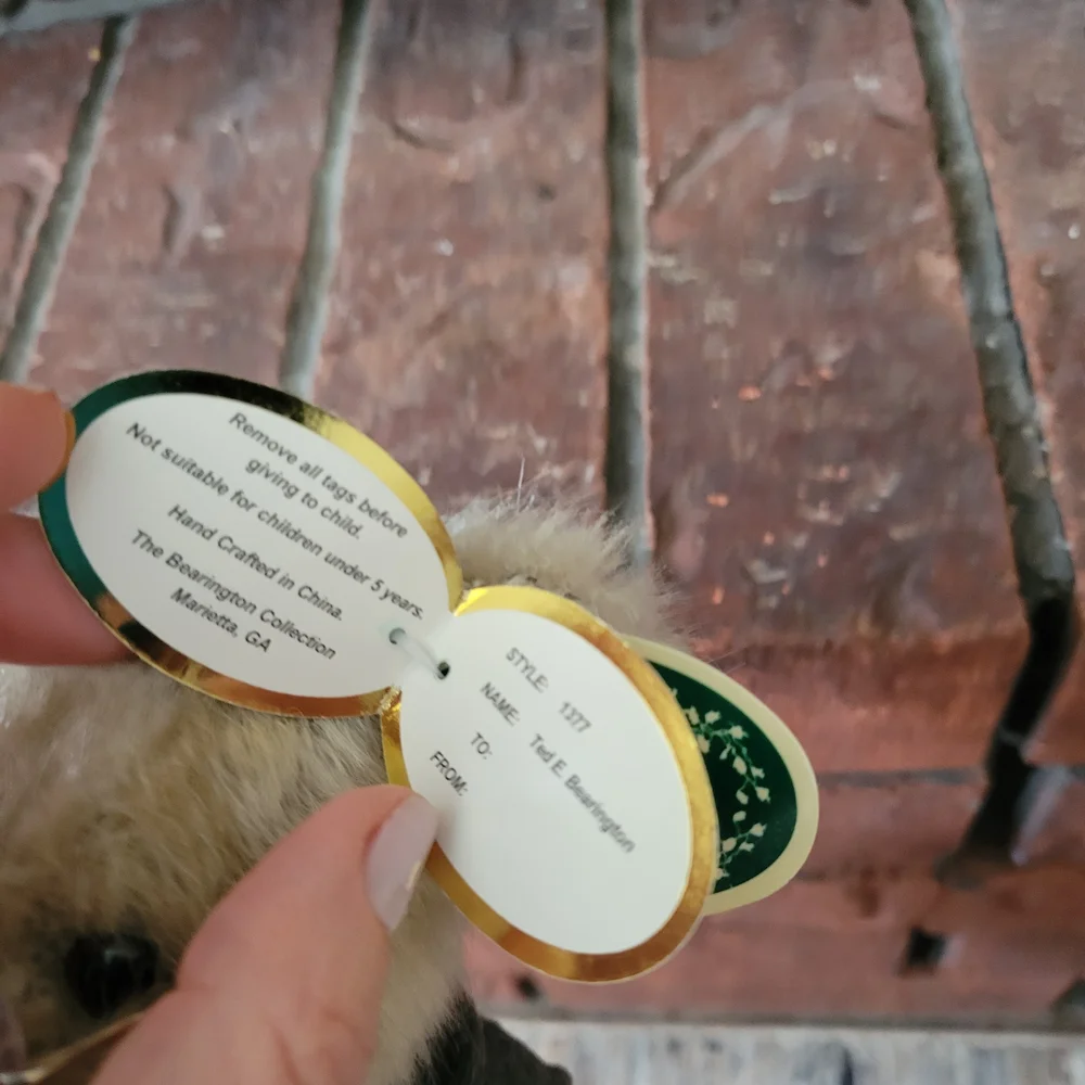 Ted E Bearington 100 Years Bear Fax Mohair Tags 1902-2002 Limited Edition Plush
